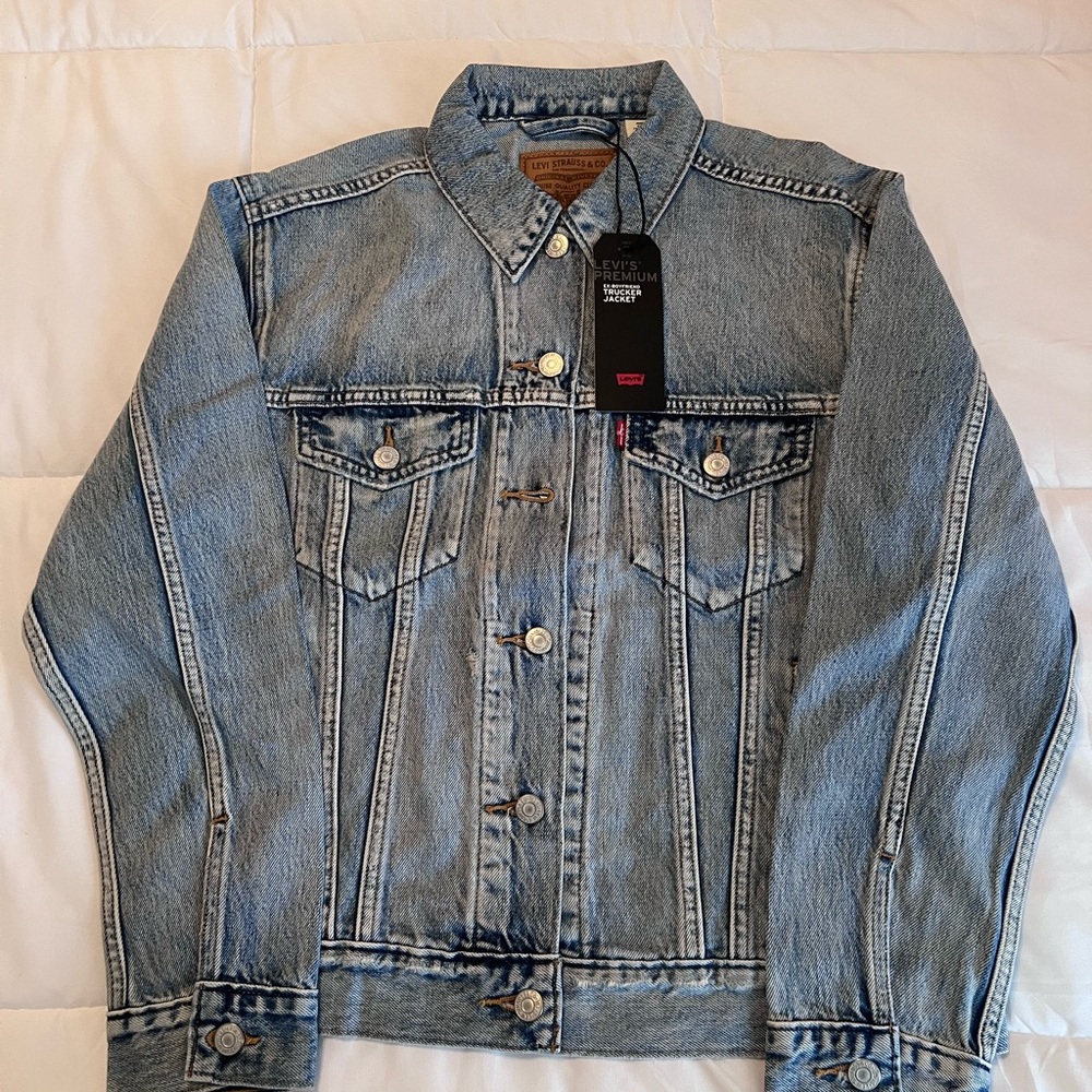 Levi's Premium Light Wash Ex-Boyfriend Trucker Jacket